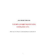 Các vấn đề toàn cầu vấn đề cạn kiệt nguồn năng lượng dầu lửa