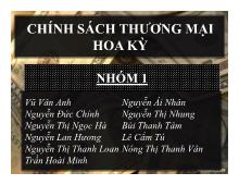 Chính sách thương mại Hoa Kỳ