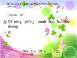 Chuyên đề Kĩ năng phòng tránh bạo lực học đường