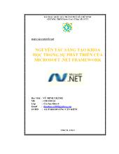 Chuyên đề Nguyên tắc sáng tạo khoa học trong sự phát triển của microsoft .net framework