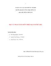 Đặc tả thuật toán môn thiết kế cơ sở dữ liệu