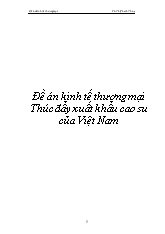 Đề án kinh tế thương mại Thúc đẩy xuất khẩu cao su của Việt Nam