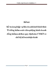 Đề bài Kế toán nghiệp vụ liên doanh dưới hình thức tài sản đồng kiểm soát và hoạt động kinh doanh đồng kiểm soát theo quy định của chuẩn mực kế toán và chế độ kế toán hiện hành