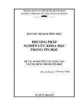 Đề tài 40 nguyên tắc sáng tạo và ứng dụng trong tin học