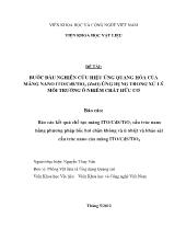 Đề tài Bước đầu nghiên cứu hiệu ứng quang hóa của màng NANO ITO/CdS/TiO2 ứng dụng trong xử lý môi trường ô nhiễm chất hữu cơ