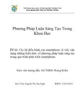 Đề tài Các hệ điều hành của smartphone và việc vận dụng những kiến thức về phương pháp luận sáng tạo trong quá trình phát triển smartphone