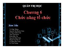 Đề tài Chức năng tổ chức