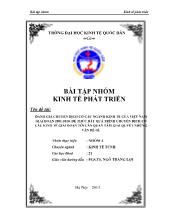 Đề tài Đánh giá chuyển dịch cơ cấu ngành kinh tế của Việt Nam giai đoạn 2001-2010. để thúc đẩy quá trình chuyển dịch cơ cấu kinh tế giai đoạn tới cần quan tâm giải quyết những vấn đề gì