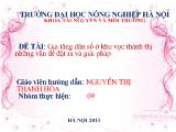 Đề tài Gia tăng dân số ở khu vực thành thị những vấn đề đặt ra và giải pháp