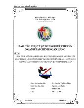 Đề tài Giải pháp nâng cao hiệu quả hoạt động huy động vốn đối với khách hàng là doanh nghiệp tại chi nhánh Nghệ An – Ngân hàng thương mại cổ phần công thương Việt Nam Vietinbank