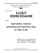 Đề tài Hợp đồng trong kinh doanh thương mại ở Việt Nam