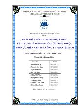 Đề tài Kiểm soát rủi ro trong hoạt động của trung tâm phân phối cửu long thuộc khu vực miền nam của công ty P&G Việt Nam