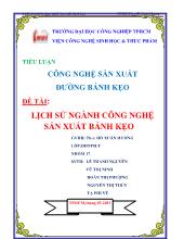 Đề tài Lịch sử ngành công nghệ sản xuất bánh kẹo