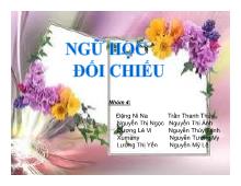 Đề tài Lời từ chối lời mời trong tiếng Anh và tiếng Việt