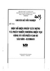 Đề tài Một số biện pháp xây dựng và phát triển thương hiệu tại công ty cổ phần cao su Sài Gòn- KymDan