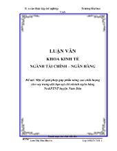 Đề tài Một số giải pháp góp phần nâng cao chất lượng cho vay trung-Dài hạn tại chi nhánh ngân hàng Nông nghiệp & Phát triển Nông thôn huyện Nam Đàn