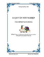 Đề tài Nâng cao chất lượng tín dụng đối với hộ sản xuất tại Ngân hàng nông nghiệp & Phát triển nông thôn Chi nhánh Thành phố Hà Tĩnh