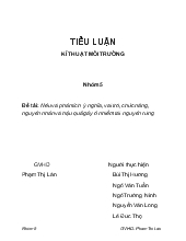 Đề tài Nêu và phân tích ý nghĩa, vai trò, chức năng, nguyên nhân và hậu quả gây ô nhiễm tài nguyên rừng