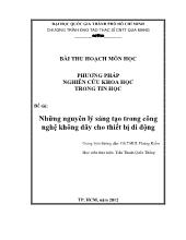 Đề tài Những nguyên lý sáng tạo trong công nghệ không dây cho thiết bị di động
