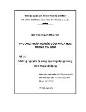 Đề tài Những nguyên lý sáng tạo ứng dụng trong điện thoại di động