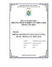 Đề tài Những nguyên lý sáng tạo và ứng dụng trong cấu trúc IPv6