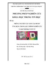Đề tài Những nguyên tắc sáng tạo được ứng dụng trong quá trình nghiên cứu và đổi mới bộ vi xử lý