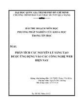 Đề tài Phân tích các nguyên lý sáng tạo được ứng dụng vào các công nghệ web hiện nay