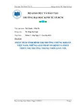 Đề tài Phân tích tình hình thị trường chứng khoán Việt Nam, những giải pháp ổn định và phát triển thị trường trong thời gian tới