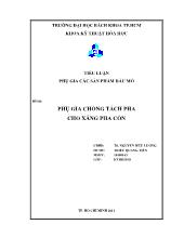 Đề tài Phụ gia chống tách pha cho xăng pha cồn