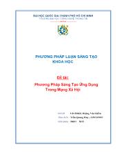 Đề tài Phương pháp sáng tạo ứng dụng trong mạng xã hội