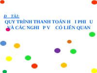 Đề tài Quy trình thanh toán hối phiếu và các nghiệp vụ có liên quan