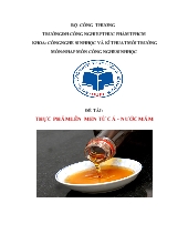 Đề tài : thực phẩm lên men từ cá - Nước mắm