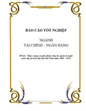 Đề tài Thực trạng và giải pháp công tác quản lý ngân sách cấp xã trên địa bàn Hà Tĩnh năm 2009 – 2011
