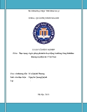 Đề tài Thực trạng và giải pháp phát triển hoạt động bán hàng bằng hình thức thương mại điện tử ở Việt Nam