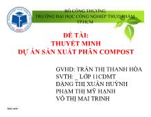 Đề tài : thuyết minh dự án sản xuất phân compost