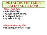 Để tài thuyết trình: bãi đỗ xe tự động