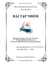 Đề tài Tìm hiểu cơ cấu tổ chức và mô hình tổ chức của công ty khách sạn du lịch Dạ Hương