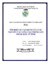 Đề tài Tìm hiểu sự vận dụng của các nguyên tắc sáng tạo trong sản phẩm máy vi tính