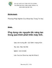 Đề tài Ứng dụng các nguyên tắc sáng tạo trong quá trình phát triển máy tính