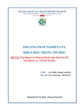 Đề tài Ứng dụng các phương pháp luận sáng tạo để giải quyết các vấn đề tin học