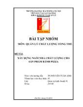 Đề tài Xây dựng ngôi nhà chất lượng cho sản phẩm bánh pizza