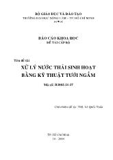 Đề tài Xử lý nước thải sinh hoạt bằng kỹ thuật tưới ngầm