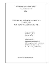 Đồ án Môn học thiết kế & lập trình web kinh doanh 1 xây dựng trang web giải trí