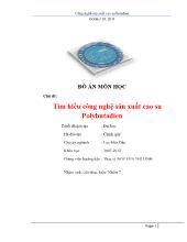 Đồ án Tìm hiểu công nghệ sản xuất cao su Polybutadien
