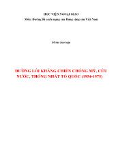 Đường lối kháng chiến chống Mỹ, cứu nước, thống nhất Tổ Quốc (1954-1975)
