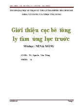 Giới thiệu cọc bê tông ly tâm ứng lực trước