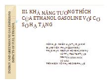 Khả năng tương thích của ethanol gasoline với cơ sở hạ tầng