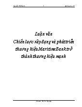 Luận văn Chiến lược xây dựng và phát triển thương hiệu Maritime Bank trở thành thương hiệu mạnh