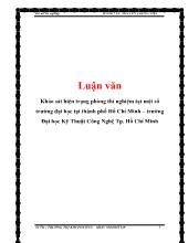 Luận văn Khảo sát hiện trạng phòng thí nghiệm tại một số trường đại học tại thành phố Hồ Chí Minh – trường Đại học Kỹ Thuật Công Nghệ Tp. Hồ Chí Minh