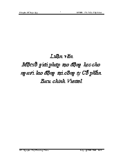 Luận văn Một số giải pháp tạo động lực cho người lao động tại công ty Cổ phần Bưu chính Viettel